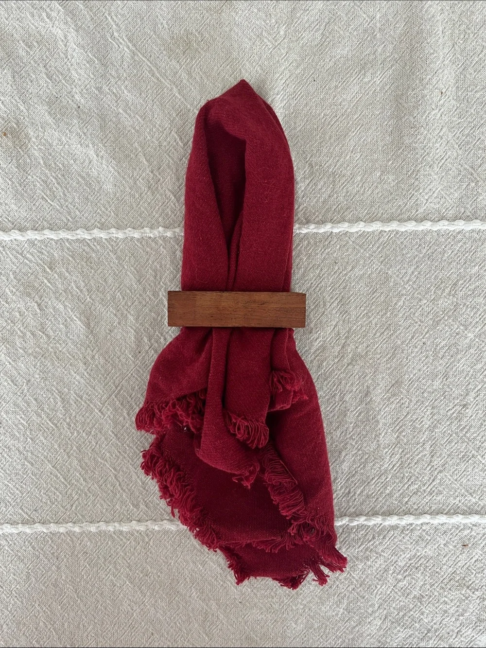 Deep Red Dinner Napkins - Set of 8